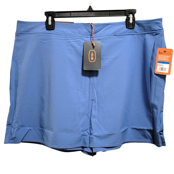 BASS Outdoor Women Activewear Mini Skirt Traveler Skort Size XL Ebb & Flow Blue - Picture 4 of 5